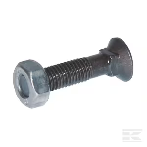 Ekecsavar anyával, M12x40 10.9, DIN608, kerek, süllyesztett fejű, négylapú csavartővel